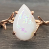 Nhẫn đá giọt nước sữa mẹ opal