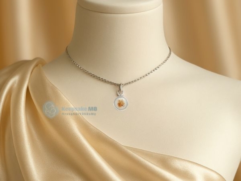 Mặt dây chuyền sữa mẹ Vầng trăng gắn kết - Trang sức sữa mẹ Keepsake MB