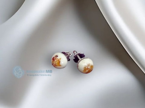 Hoa tai sữa mẹ Vầng trăng gắn kết - Trang sức sữa mẹ Keepsake MB