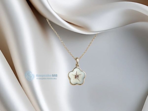 Mặt dây chuyền sữa mẹ Hoa 5 cánh_Keepsake MB