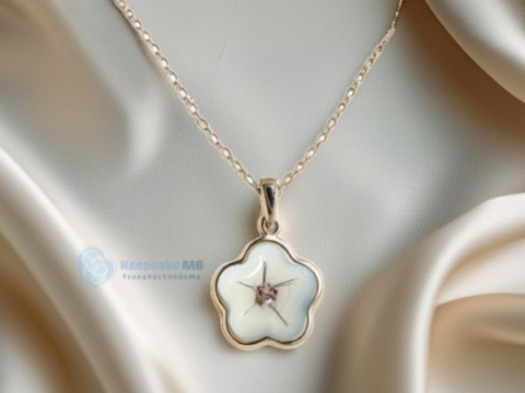 Mặt dây chuyền sữa mẹ Hoa 5 cánh_Keepsake MB