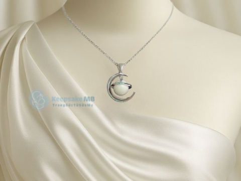 Mặt dây chuyền sữa mẹ Nguyệt Châu - Trang sức sữa mẹ Keepsake MB