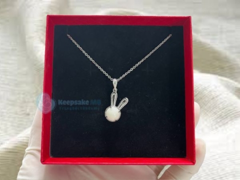 Mặt dây chuyền sữa mẹ Thỏ Ngọc - Trang sức làm từ sữa mẹ Keepsake MB