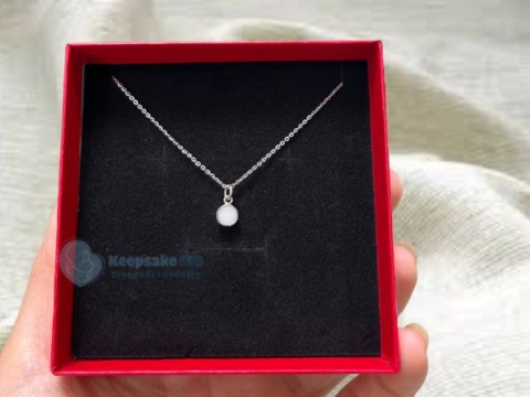 Mặt dây chuyền sữa mẹ Vầng trăng kỷ niệm_Keepsake MB_Trang sức từ sữa mẹ