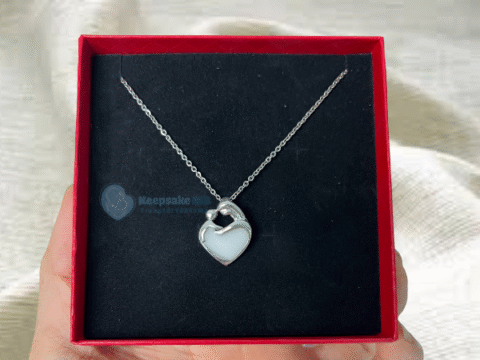 Mặt dây chuyền trái tim sữa mẹ Mẹ và Bé_Keepsake MB_Trang sức làm từ sữa mẹ