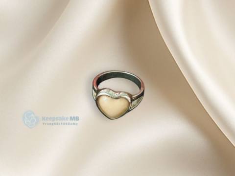 Nhẫn trái tim sữa mẹ Keepsake MB